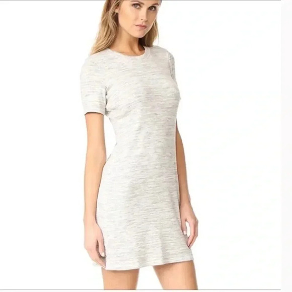 Theory TShirt Mini Dress Cherry B3 Sterling Grey Short Sleeves - Picture 1 of 6